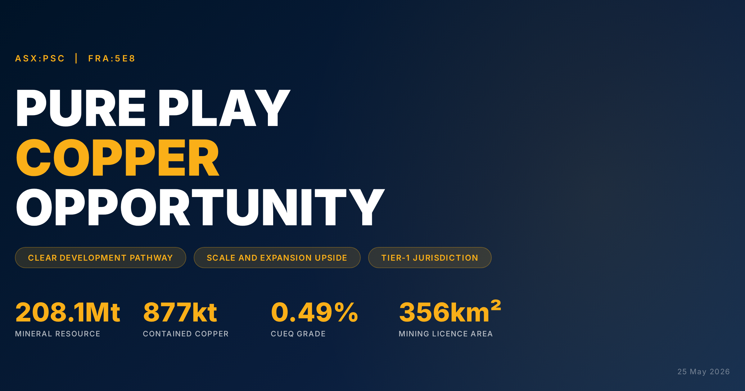 Prospect Resources (ASX:PSC) — Pure Play Copper Opportunity